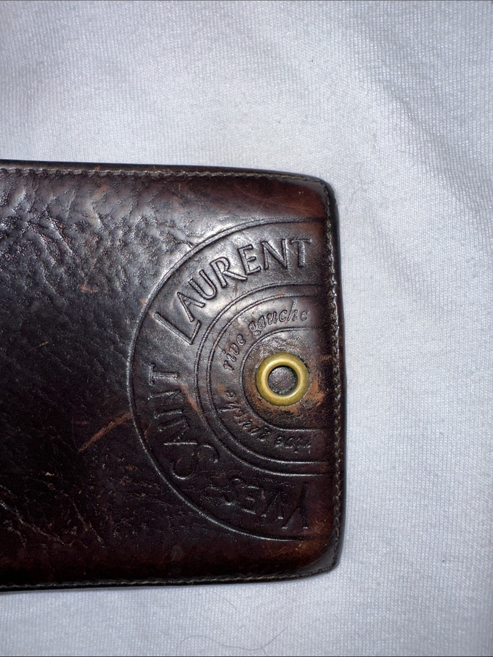 Yves Saint Laurent Brown Leather Wallet Vintage - Picture 7 of 9